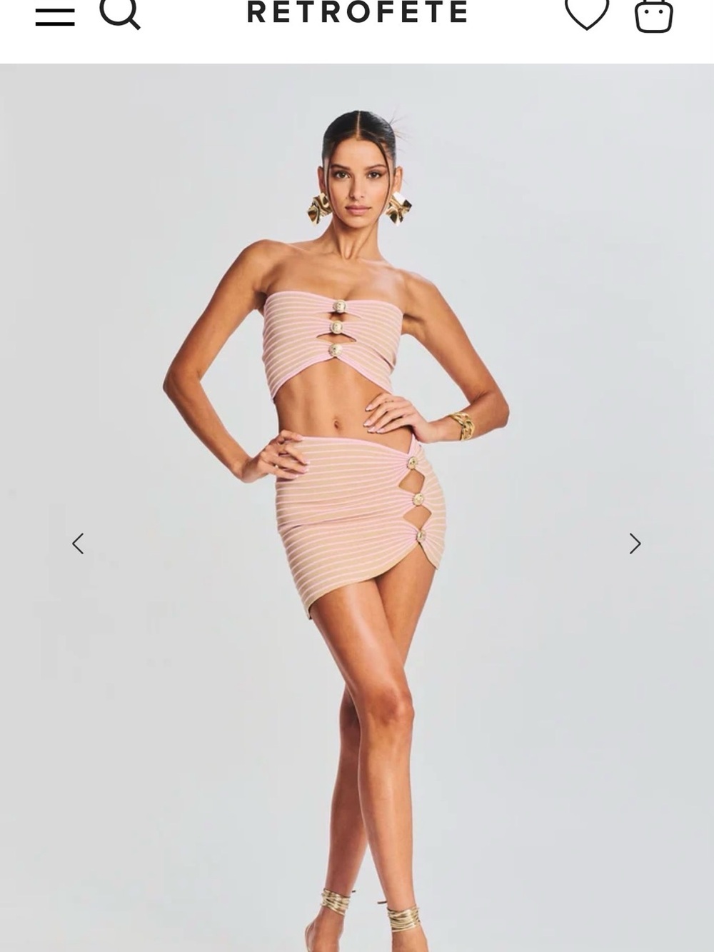 Retrofete Skirt Set Adeline Knit Top and Hydra Knit Skirt